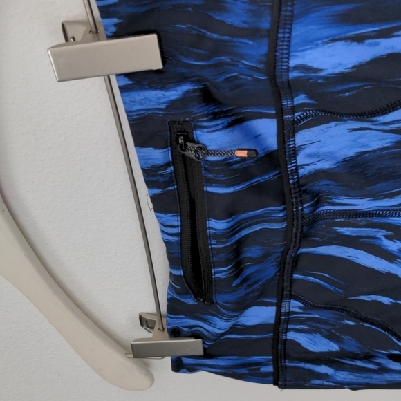 Lululemon Pace Rival 22" Crop Leggings Sz 4 Painted Animal Sprinkler Blue - Picture 4 of 8